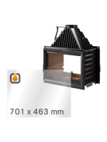 Vetro di recambio per INVICTA FOCOLARE 800 GRANDE VISION DF (Bifacciale)
